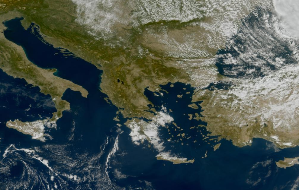 Τελευταία δορυφορική εικόνα νεφοκάλυψης
