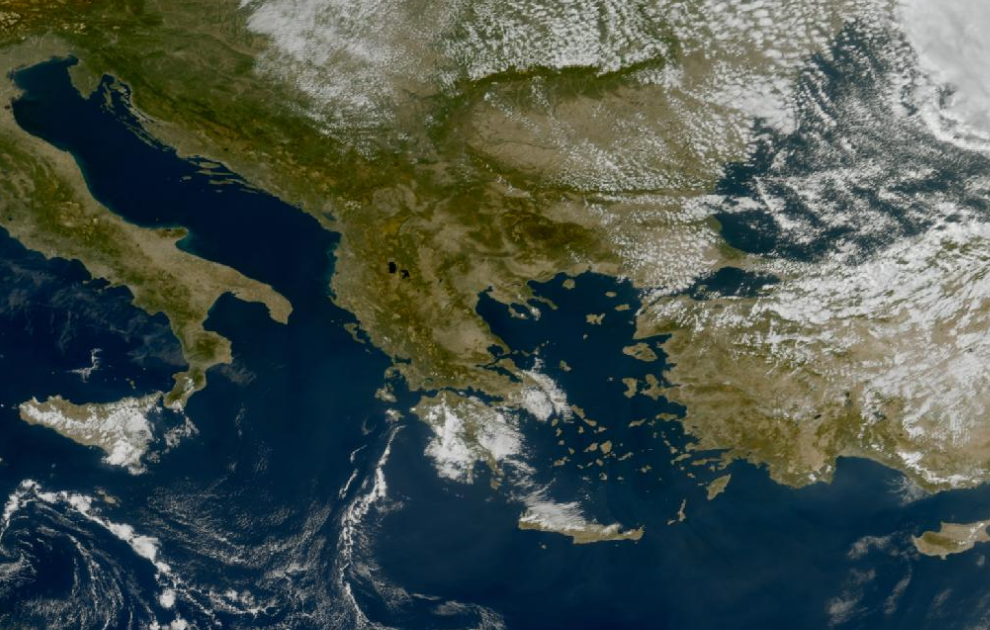Τελευταία δορυφορική εικόνα νεφοκάλυψης