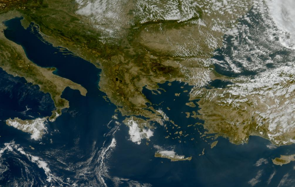 Τελευταία δορυφορική εικόνα νεφοκάλυψης