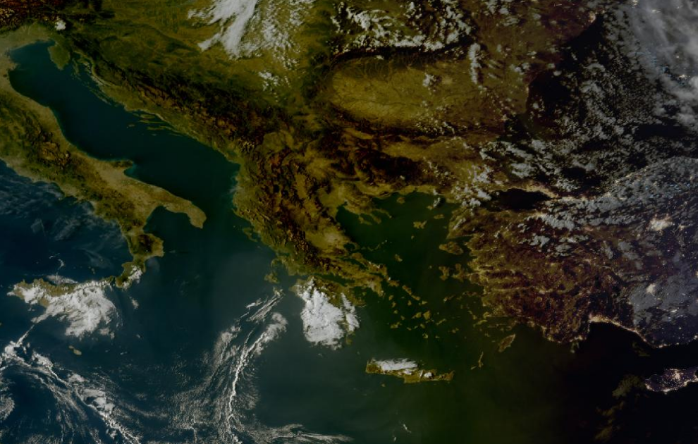 Τελευταία δορυφορική εικόνα νεφοκάλυψης