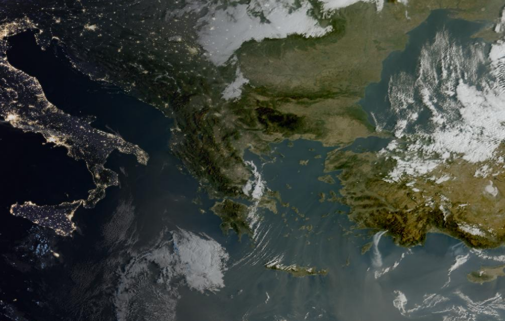 Τελευταία δορυφορική εικόνα νεφοκάλυψης