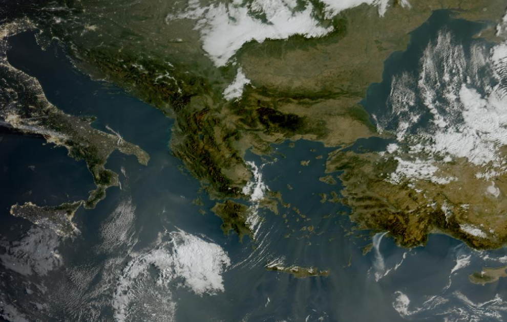 Τελευταία δορυφορική εικόνα νεφοκάλυψης