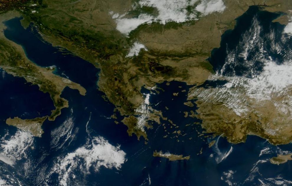 Τελευταία δορυφορική εικόνα νεφοκάλυψης
