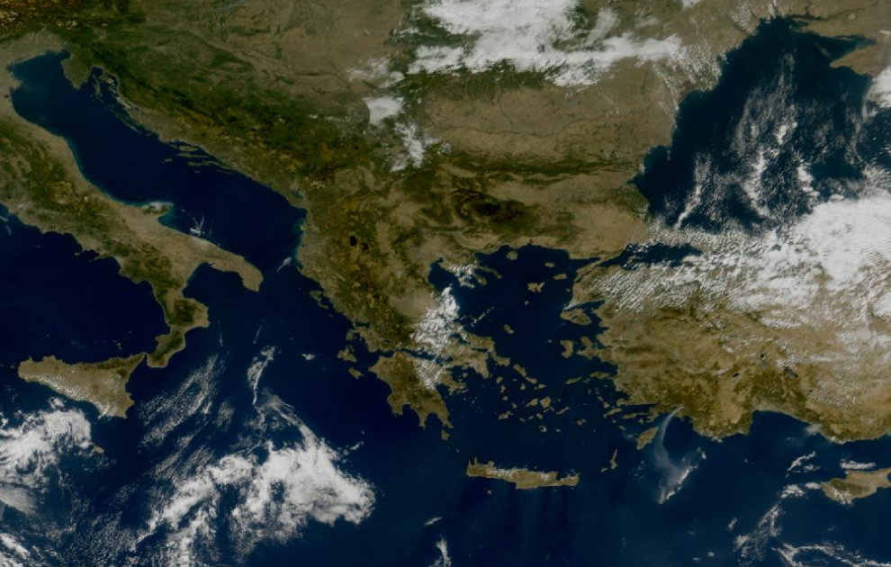 Τελευταία δορυφορική εικόνα νεφοκάλυψης