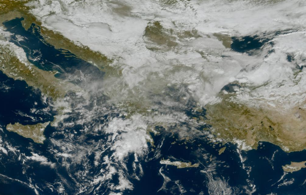 Τελευταία δορυφορική εικόνα νεφοκάλυψης
