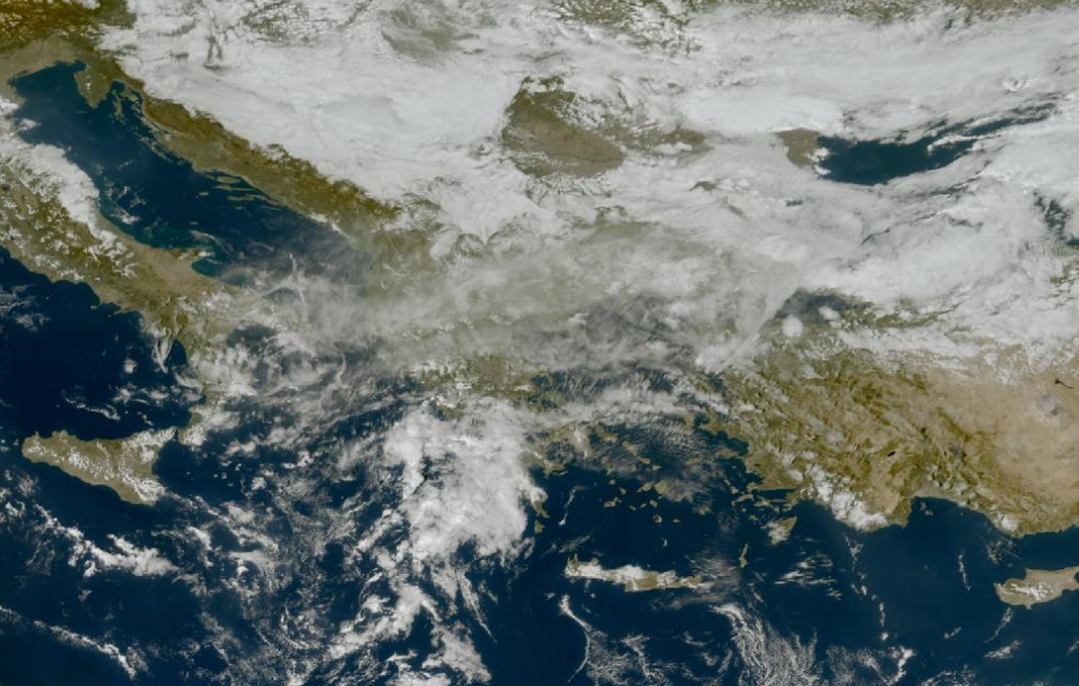 Τελευταία δορυφορική εικόνα νεφοκάλυψης