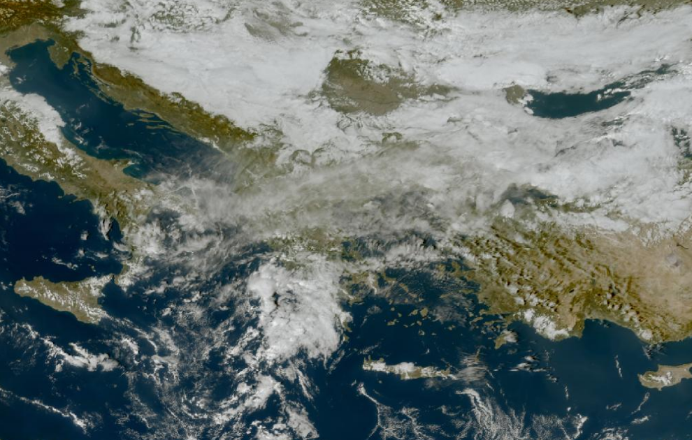 Τελευταία δορυφορική εικόνα νεφοκάλυψης