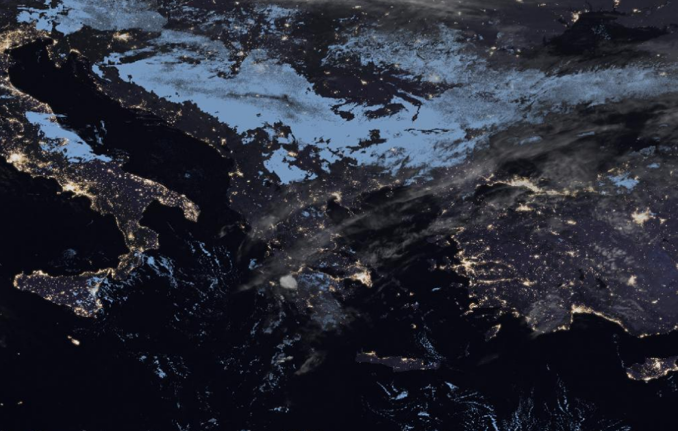 Τελευταία δορυφορική εικόνα νεφοκάλυψης