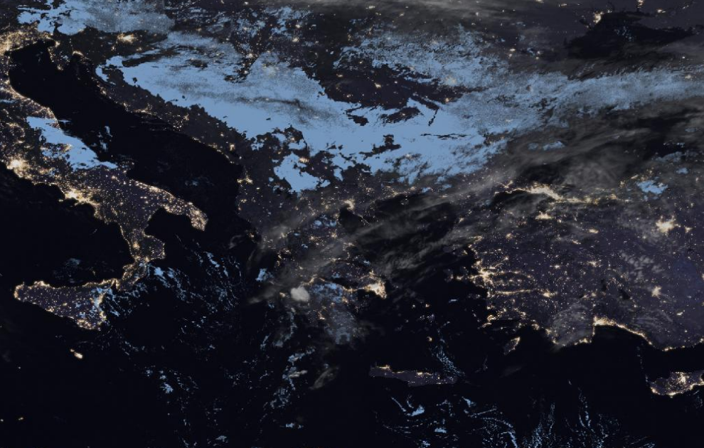 Τελευταία δορυφορική εικόνα νεφοκάλυψης