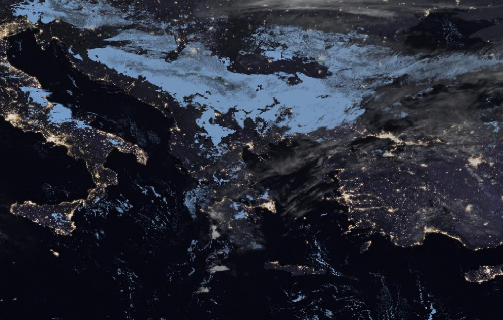 Τελευταία δορυφορική εικόνα νεφοκάλυψης