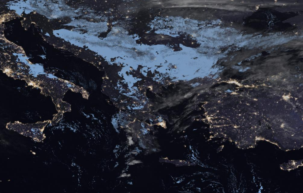 Τελευταία δορυφορική εικόνα νεφοκάλυψης