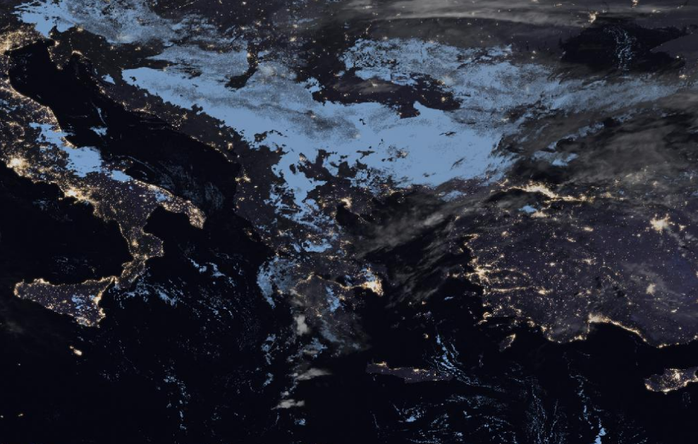 Τελευταία δορυφορική εικόνα νεφοκάλυψης