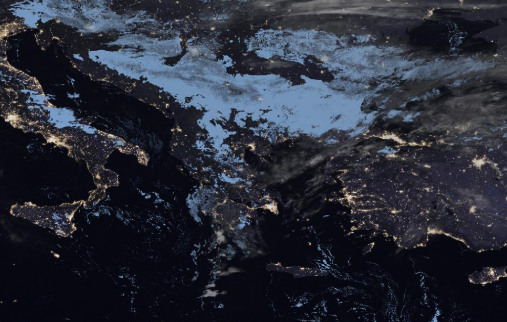 Τελευταία δορυφορική εικόνα νεφοκάλυψης