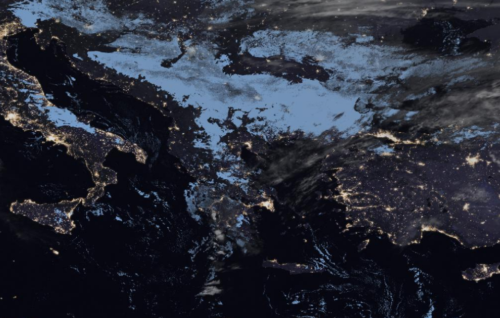 Τελευταία δορυφορική εικόνα νεφοκάλυψης