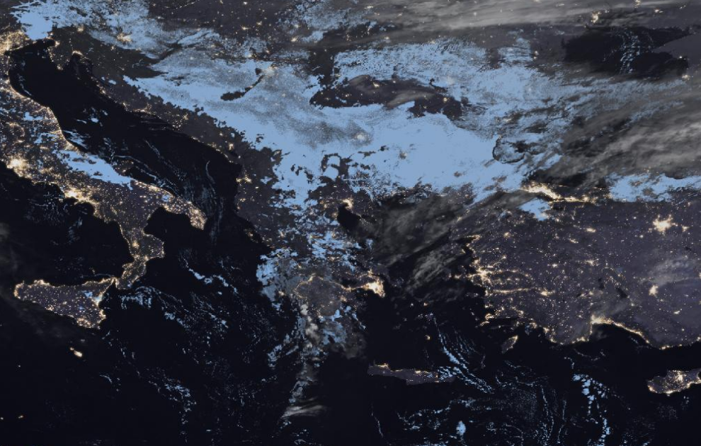 Τελευταία δορυφορική εικόνα νεφοκάλυψης
