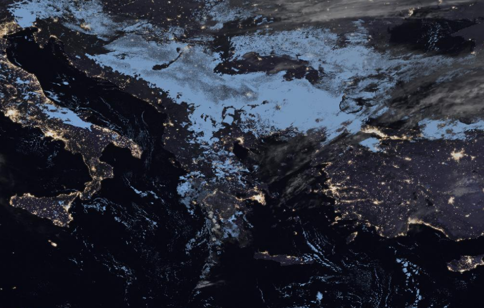 Τελευταία δορυφορική εικόνα νεφοκάλυψης