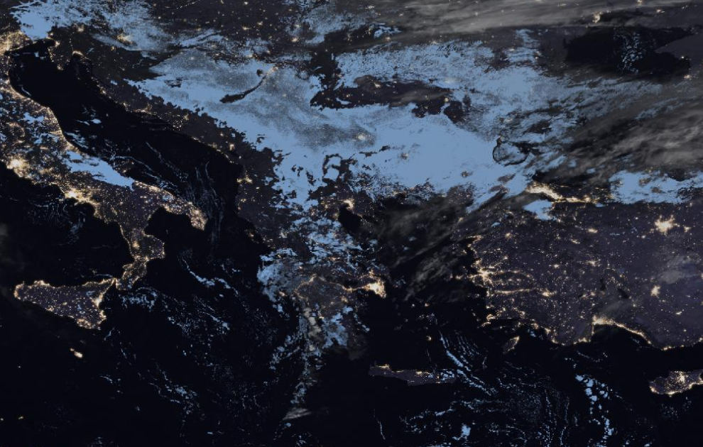 Τελευταία δορυφορική εικόνα νεφοκάλυψης