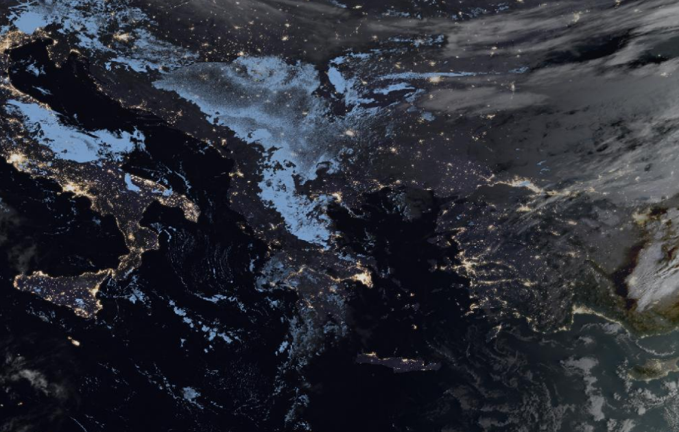 Τελευταία δορυφορική εικόνα νεφοκάλυψης