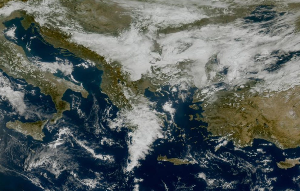 Τελευταία δορυφορική εικόνα νεφοκάλυψης