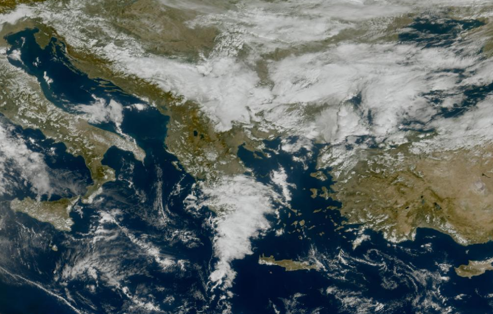 Τελευταία δορυφορική εικόνα νεφοκάλυψης