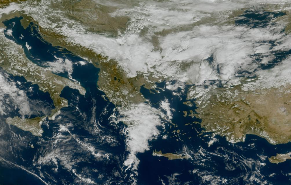 Τελευταία δορυφορική εικόνα νεφοκάλυψης