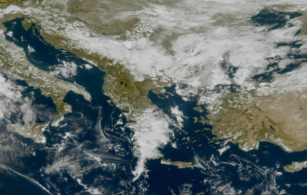 Τελευταία δορυφορική εικόνα νεφοκάλυψης