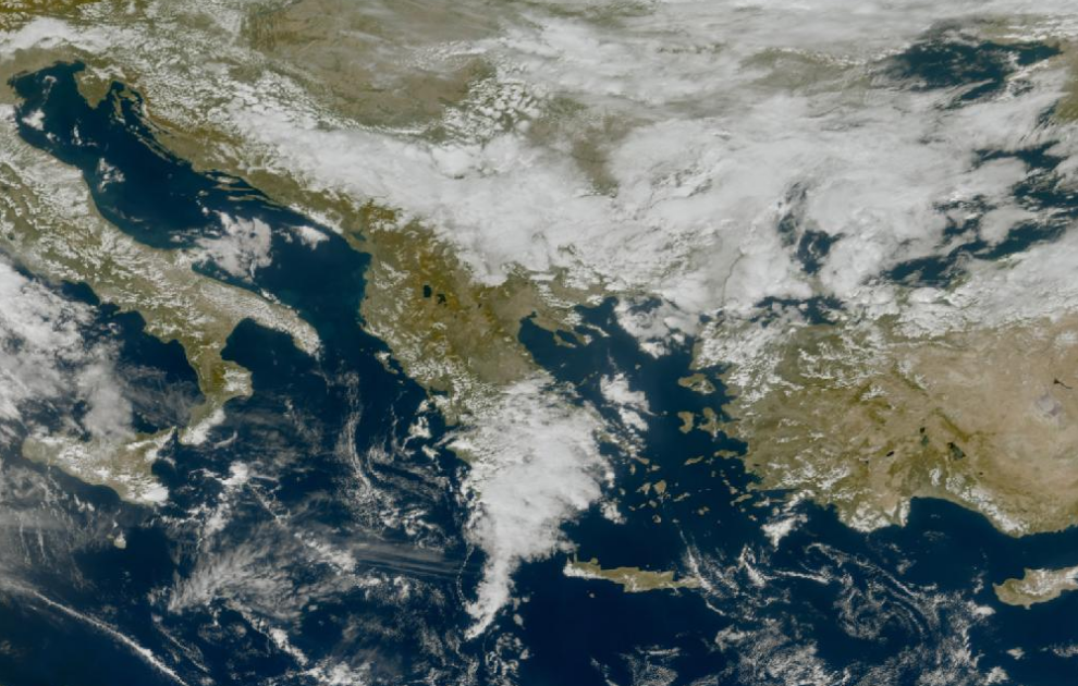 Τελευταία δορυφορική εικόνα νεφοκάλυψης