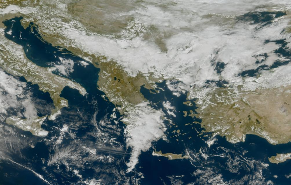 Τελευταία δορυφορική εικόνα νεφοκάλυψης