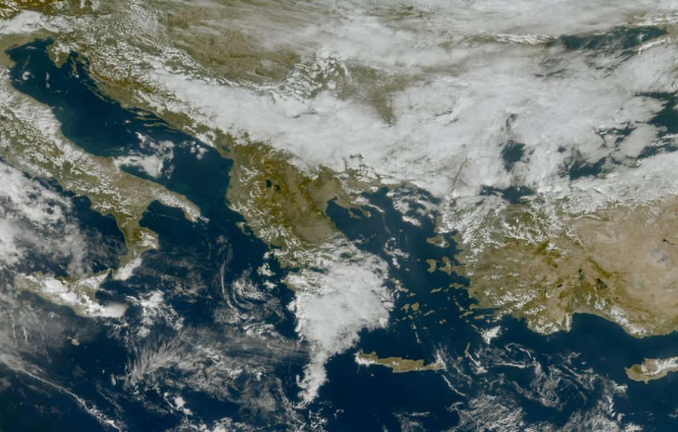 Τελευταία δορυφορική εικόνα νεφοκάλυψης