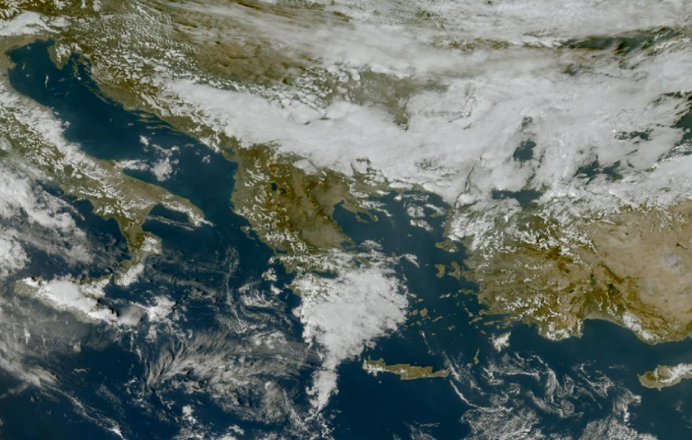 Τελευταία δορυφορική εικόνα νεφοκάλυψης