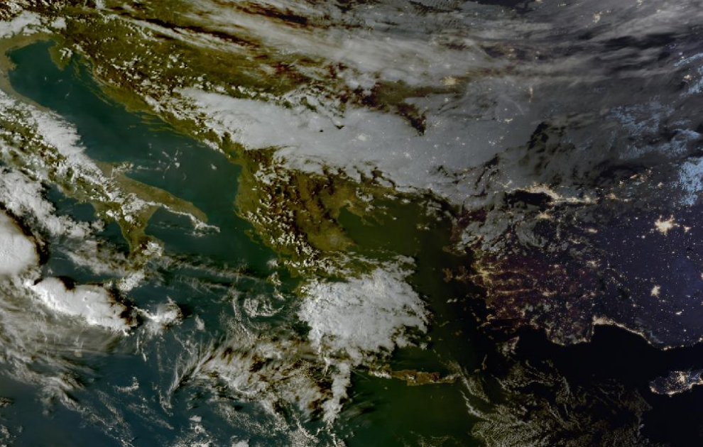 Τελευταία δορυφορική εικόνα νεφοκάλυψης
