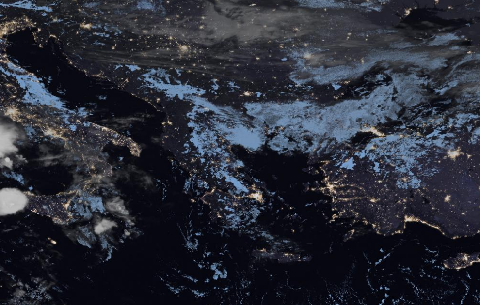 Τελευταία δορυφορική εικόνα νεφοκάλυψης