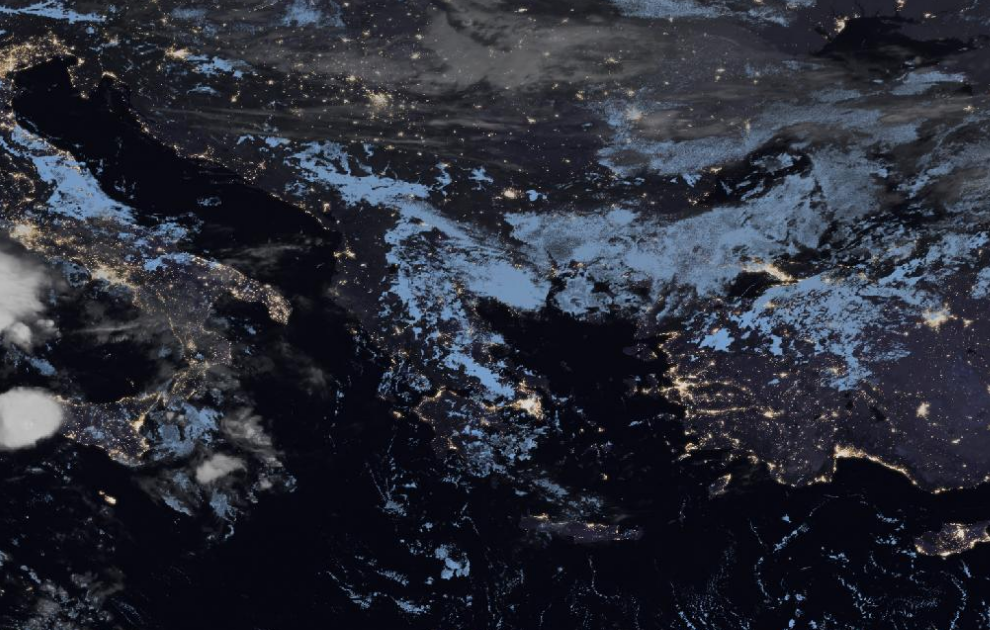 Τελευταία δορυφορική εικόνα νεφοκάλυψης