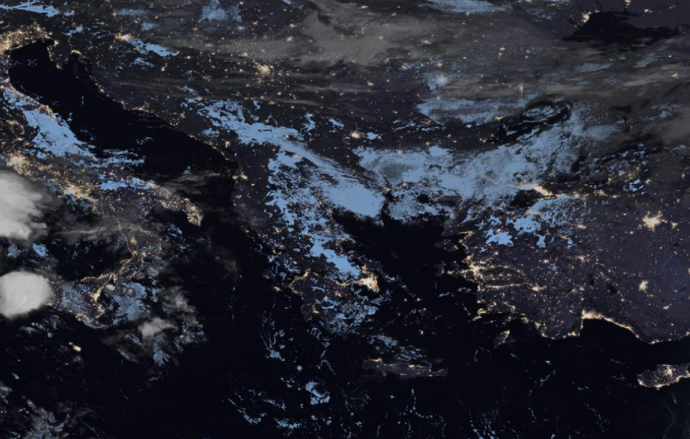 Τελευταία δορυφορική εικόνα νεφοκάλυψης