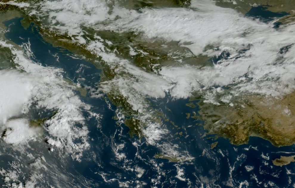Τελευταία δορυφορική εικόνα νεφοκάλυψης