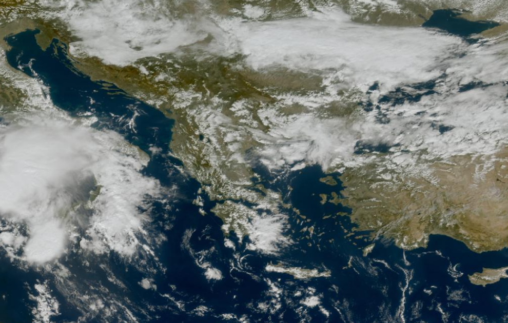Τελευταία δορυφορική εικόνα νεφοκάλυψης