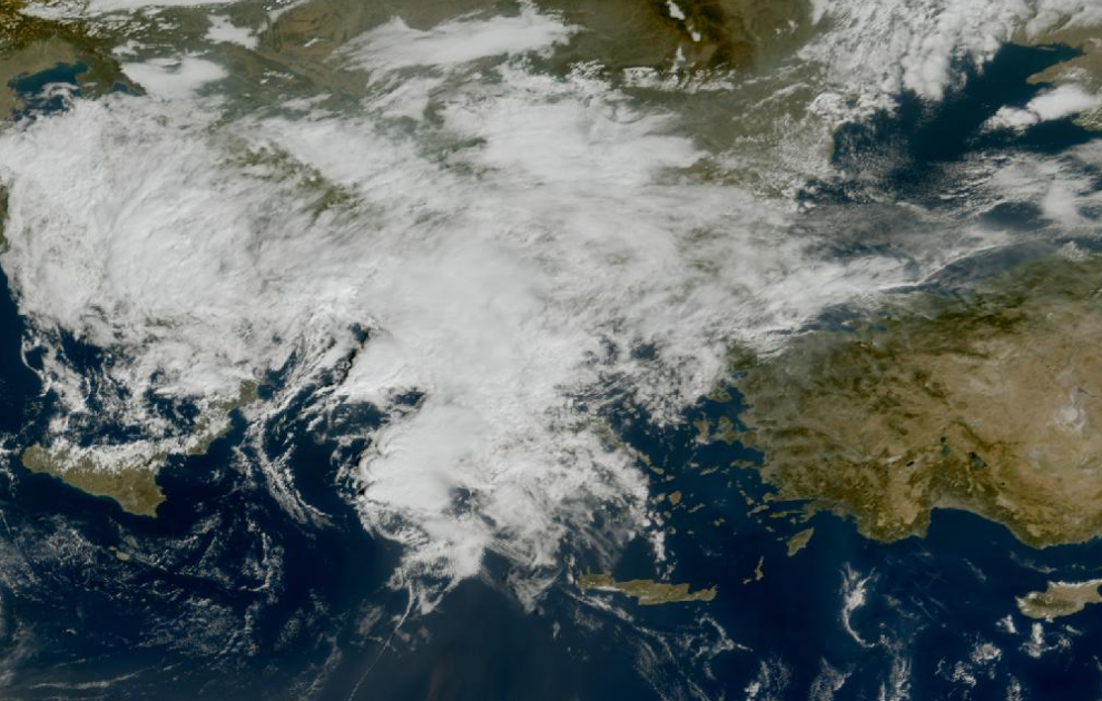 Τελευταία δορυφορική εικόνα νεφοκάλυψης