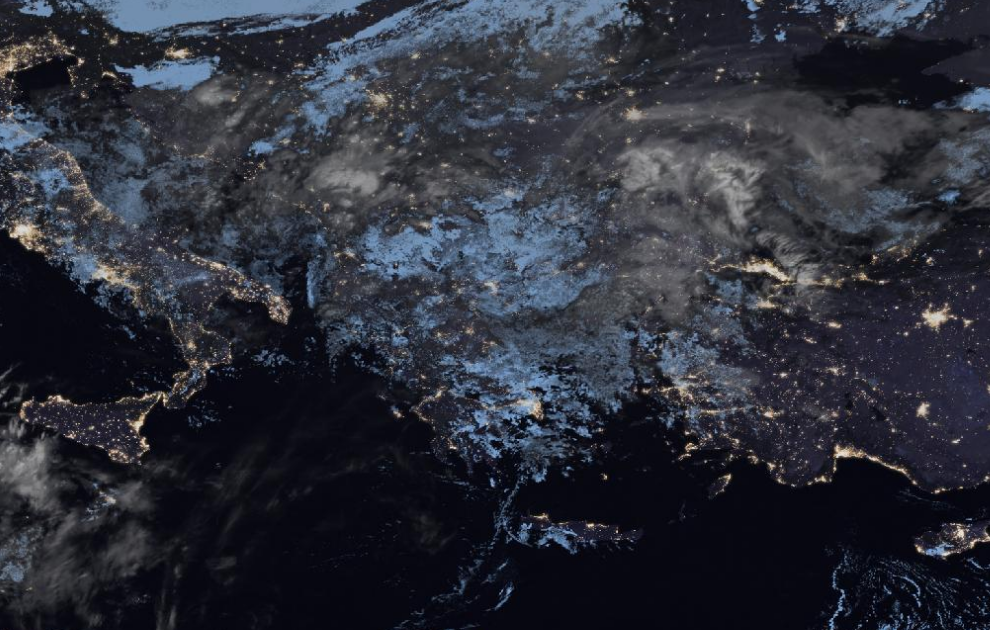 Τελευταία δορυφορική εικόνα νεφοκάλυψης
