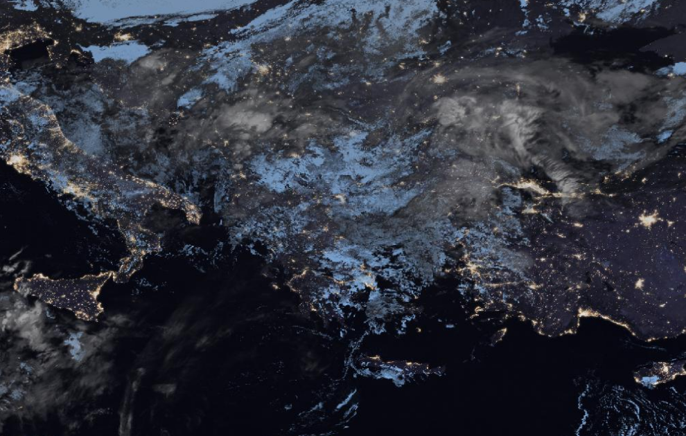 Τελευταία δορυφορική εικόνα νεφοκάλυψης