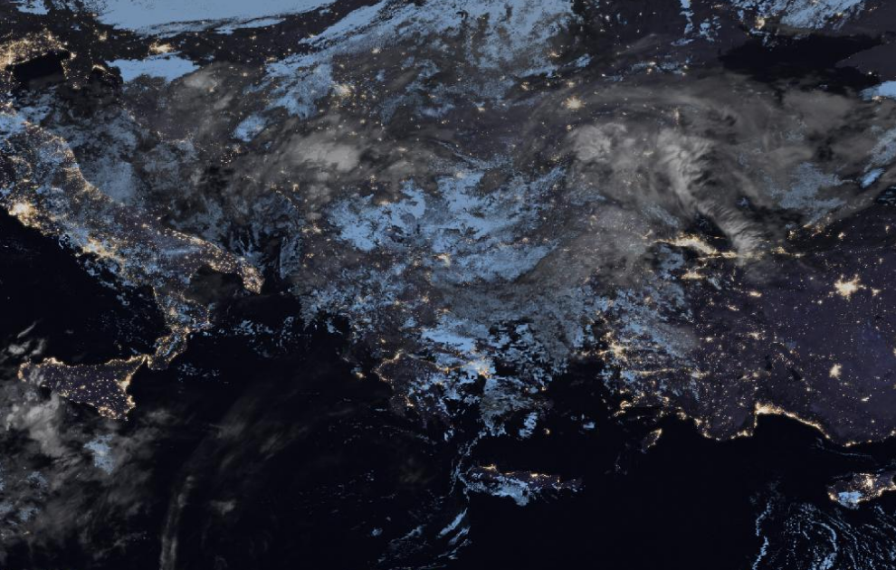 Τελευταία δορυφορική εικόνα νεφοκάλυψης