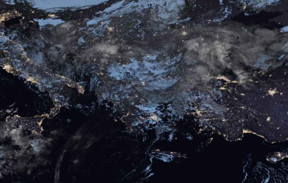 Τελευταία δορυφορική εικόνα νεφοκάλυψης
