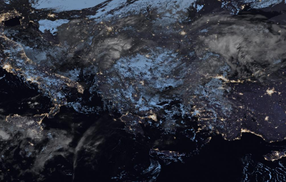 Τελευταία δορυφορική εικόνα νεφοκάλυψης