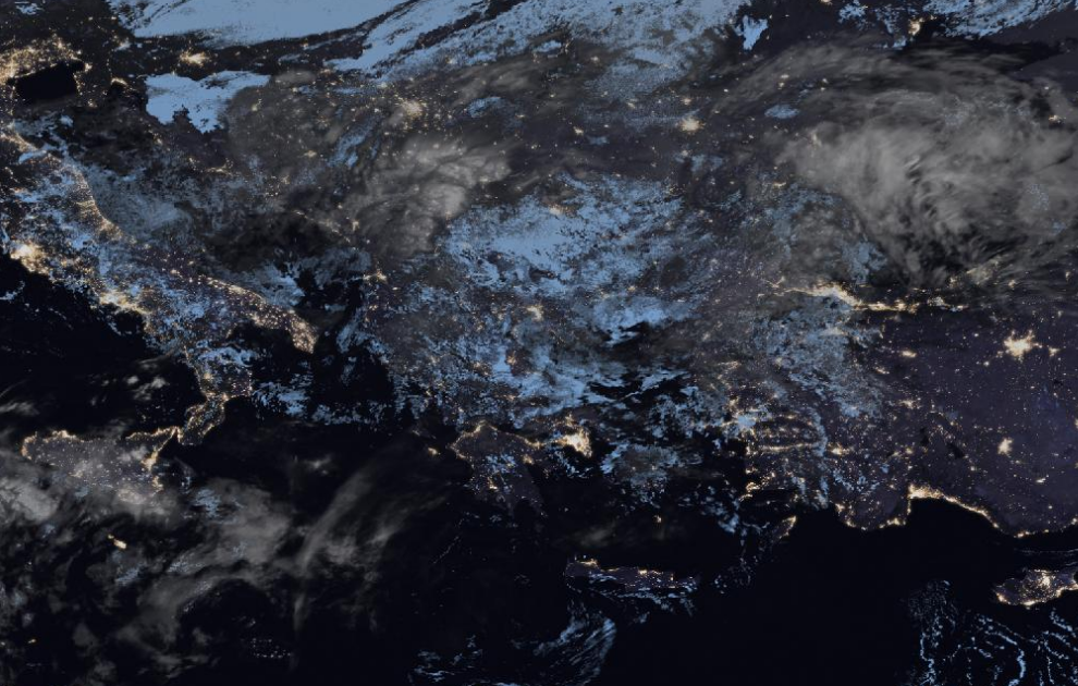 Τελευταία δορυφορική εικόνα νεφοκάλυψης