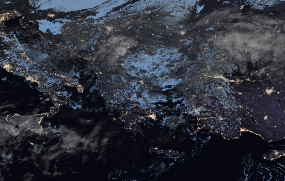 Τελευταία δορυφορική εικόνα νεφοκάλυψης