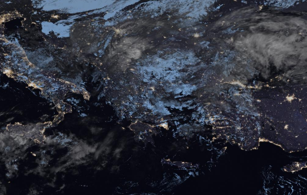 Τελευταία δορυφορική εικόνα νεφοκάλυψης