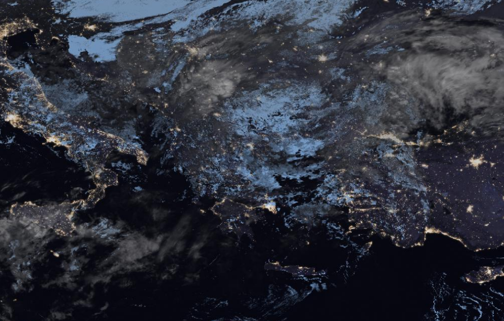 Τελευταία δορυφορική εικόνα νεφοκάλυψης