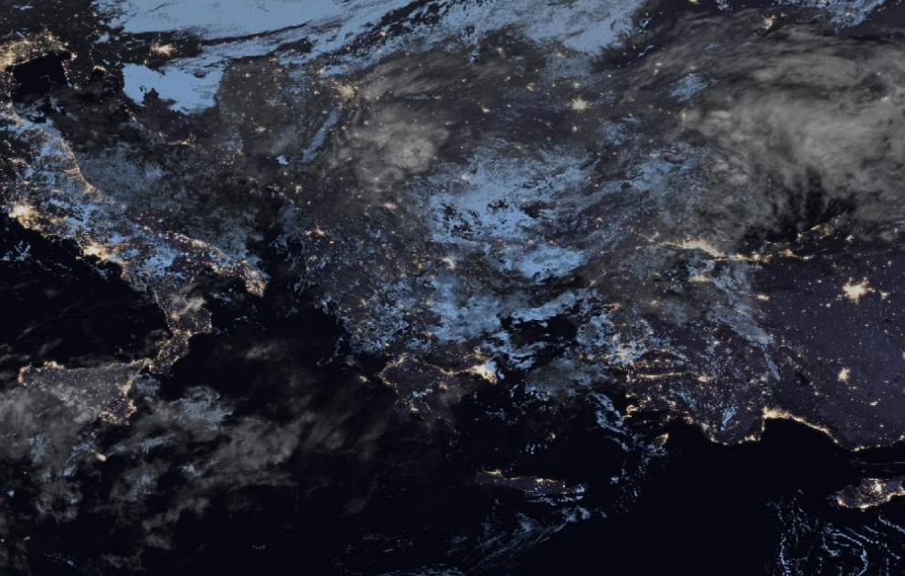 Τελευταία δορυφορική εικόνα νεφοκάλυψης