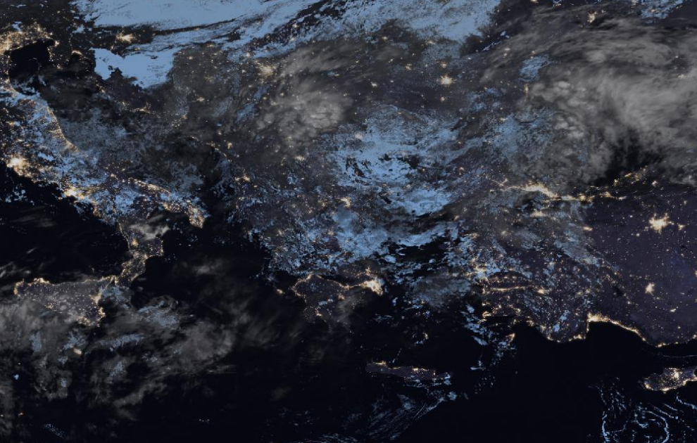 Τελευταία δορυφορική εικόνα νεφοκάλυψης