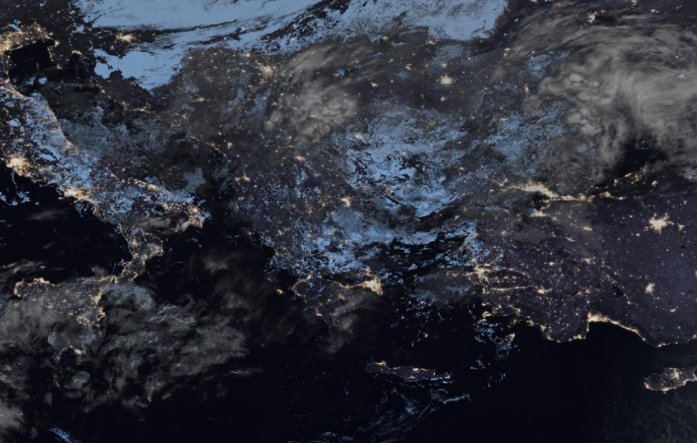 Τελευταία δορυφορική εικόνα νεφοκάλυψης