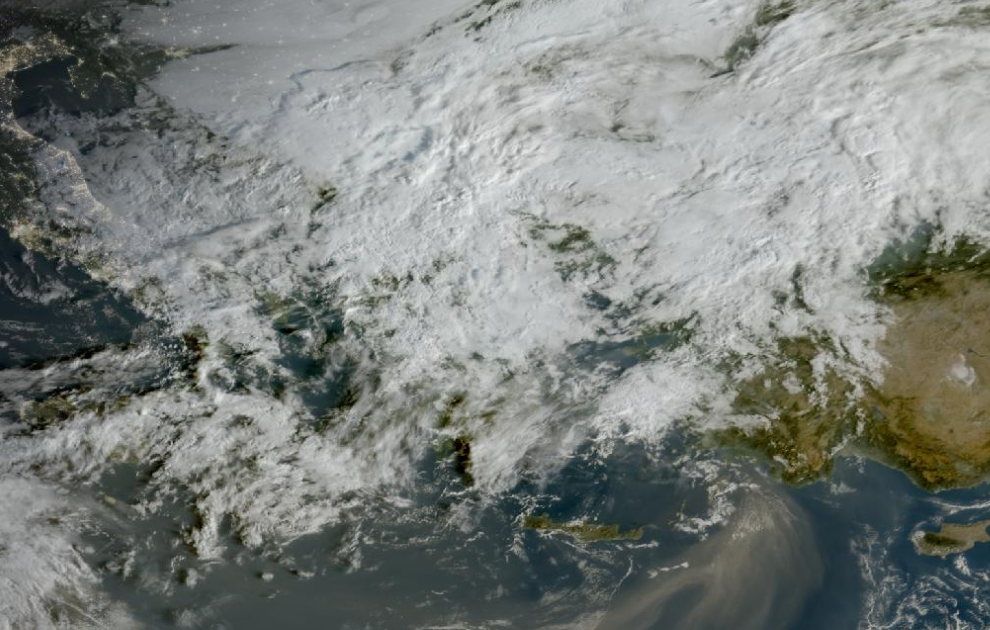 Τελευταία δορυφορική εικόνα νεφοκάλυψης